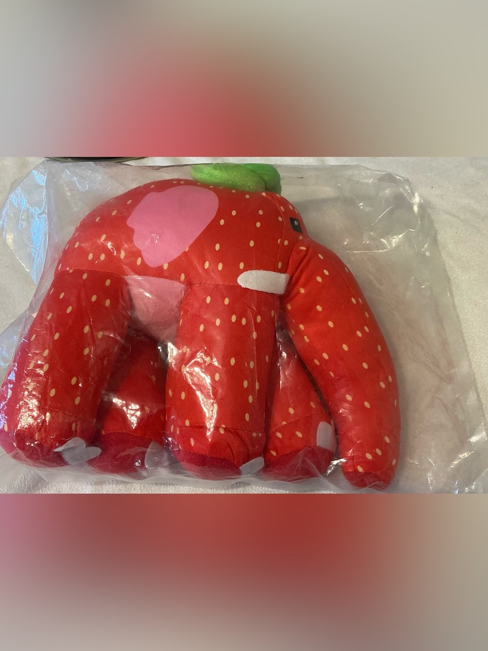 Lemoneon Strawberry Elephant Plush Red Fruit Elephant Stuffed Animal New